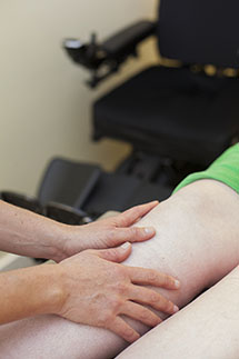 Using Lymphatic Drainage to decrease swelling in
a client with MS